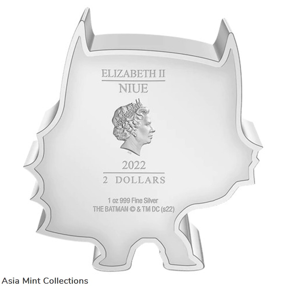 2022 NZM Niue Chibi The BATMAN Movie 1oz 999 Fine Silver Proof colour coin OMP. 3 coins ingots bullion 2022 nzm niue chibi the batman movie 1oz 999 fine silver proof colour coin omp