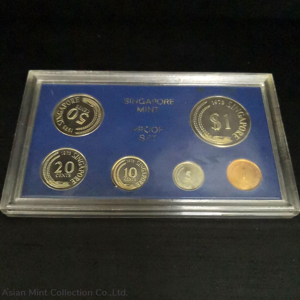 coins world 1973 singapore mint official proof coin set