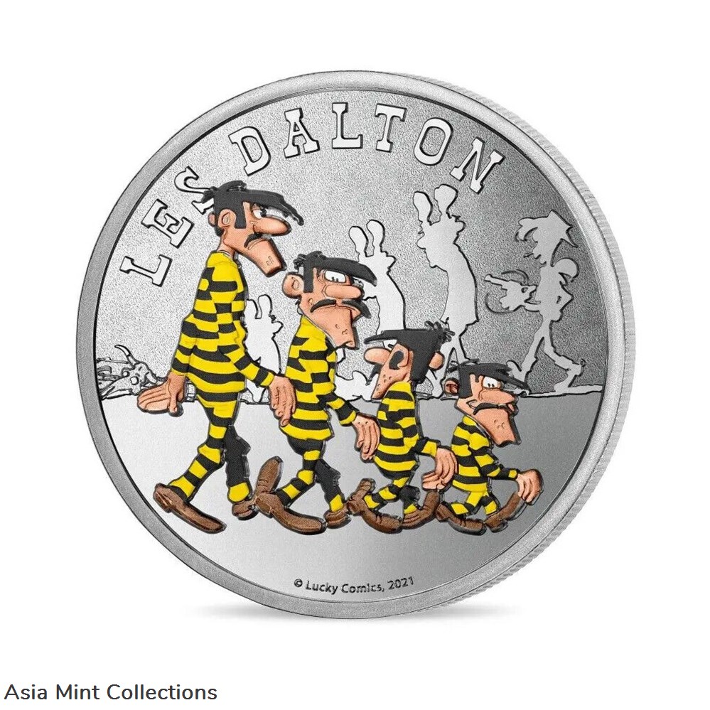 2021 - Monnaie De Paris Memory token Lucky Luke - Les Dalton 2 coins ingots bullion copper coin 2021 monnaie de paris memory token lucky luke les dalton