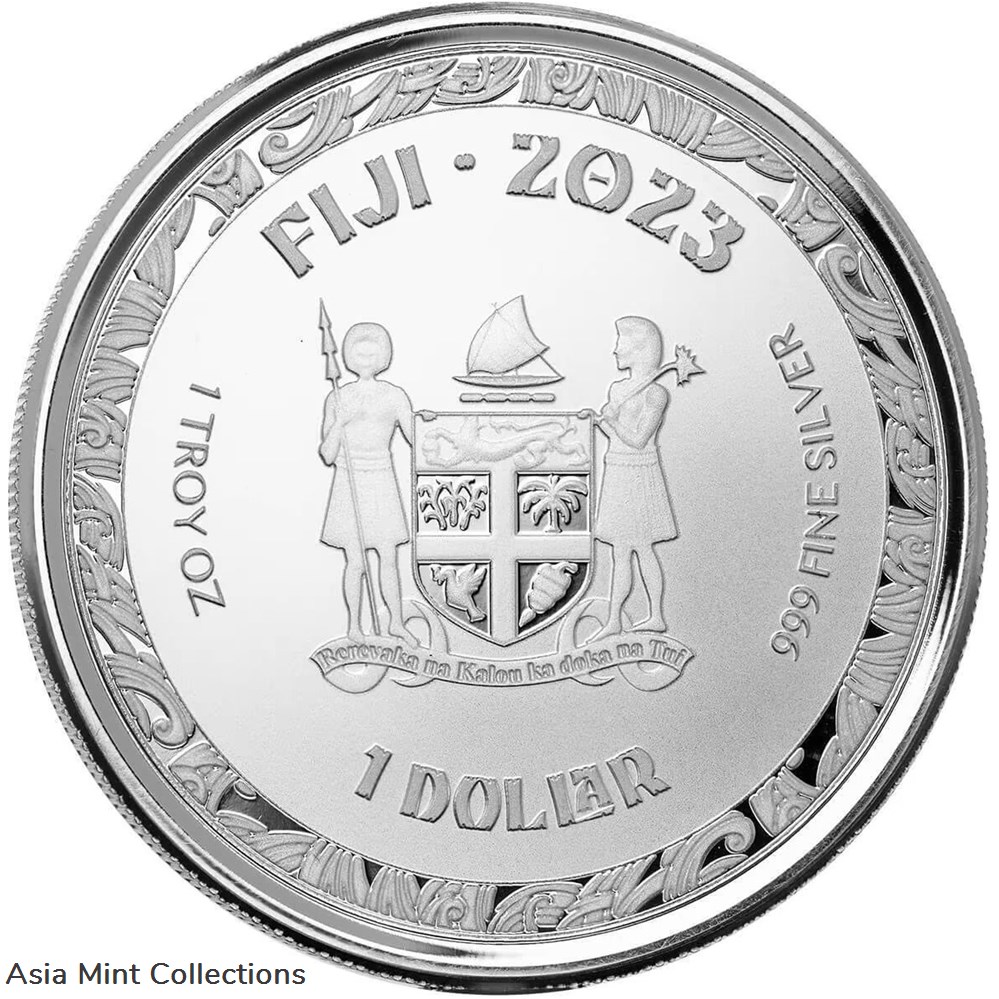 coins ingots bullion coin 2023 koi fish 1 oz 999 silver fiji 1 dollar proof like