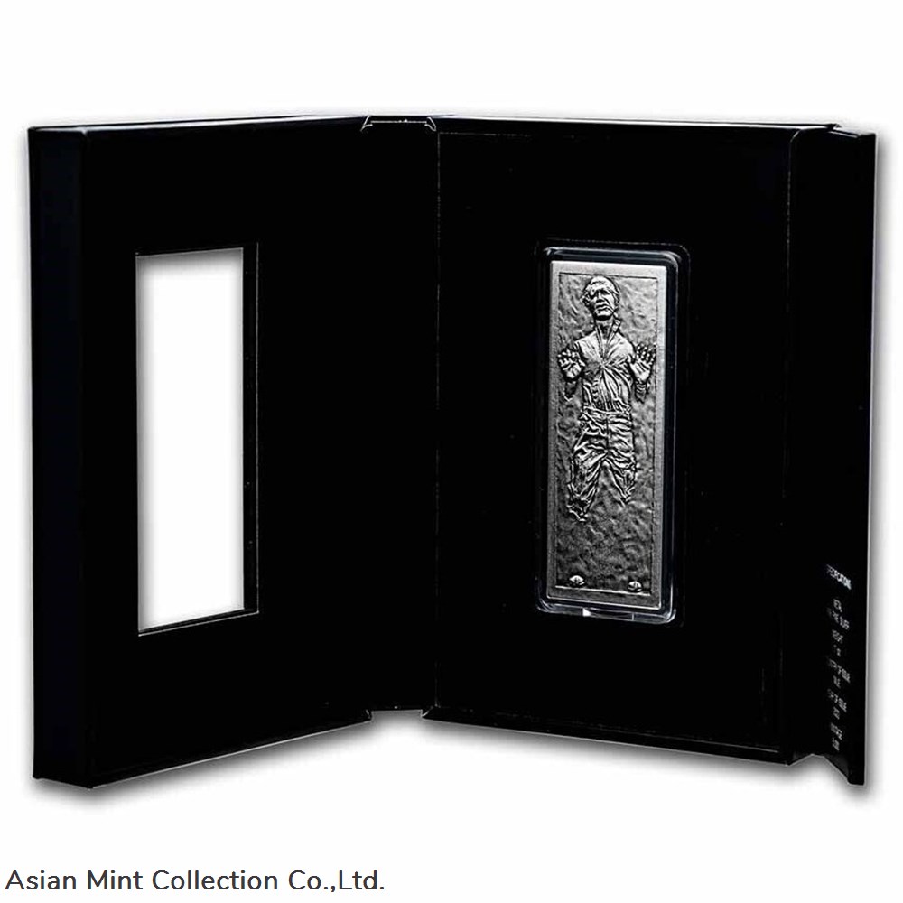 2022 Star Wars Han Solo in Carbonite 1 oz .999 Fine Silver $2 Coin Bar Niue COA 5 coins ingots bullion 2022 star wars han solo in carbonite 1 oz 999 fine silver 2 coin bar niue coa