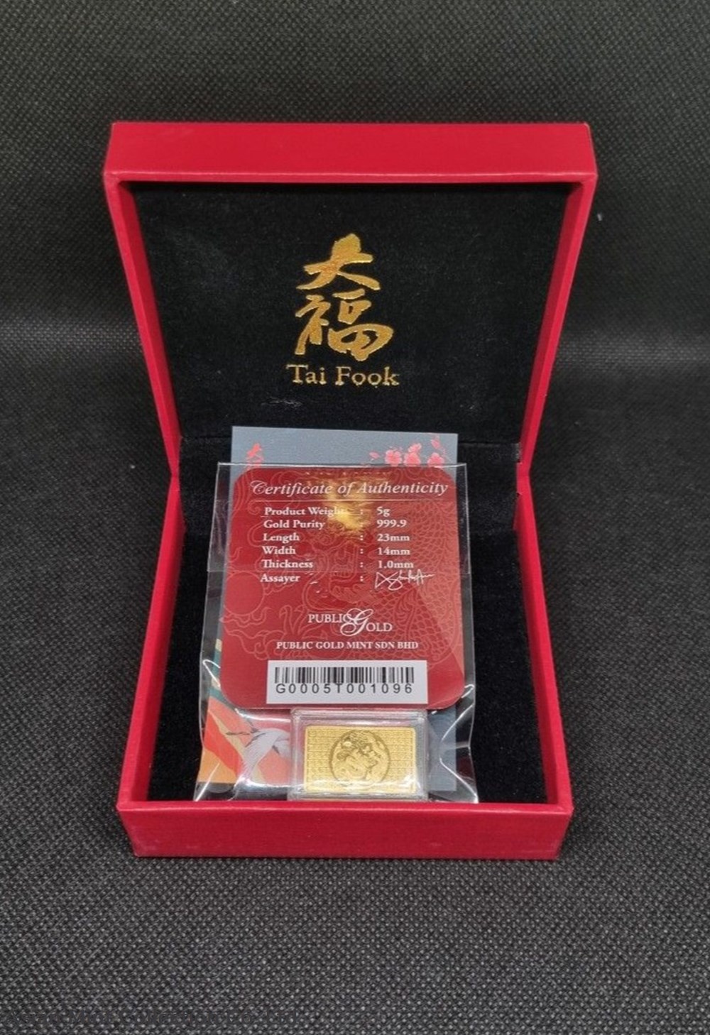 Public Gold Tai Fook 5 Gram Ingot 2 coins ingots bullion public gold tai fook 5 gram ingot