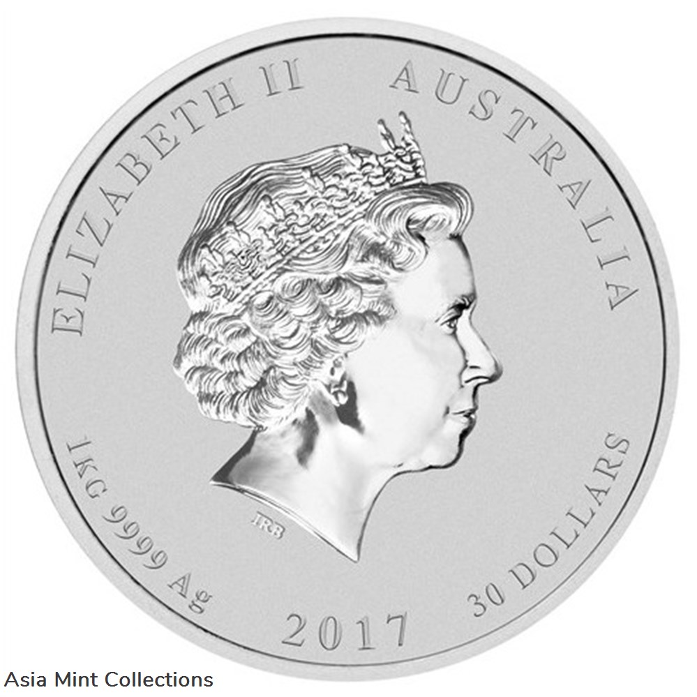coins ingots bullion coin 2017 australian lunar series ii year of the rooster 1 kilo silver gemstone edition