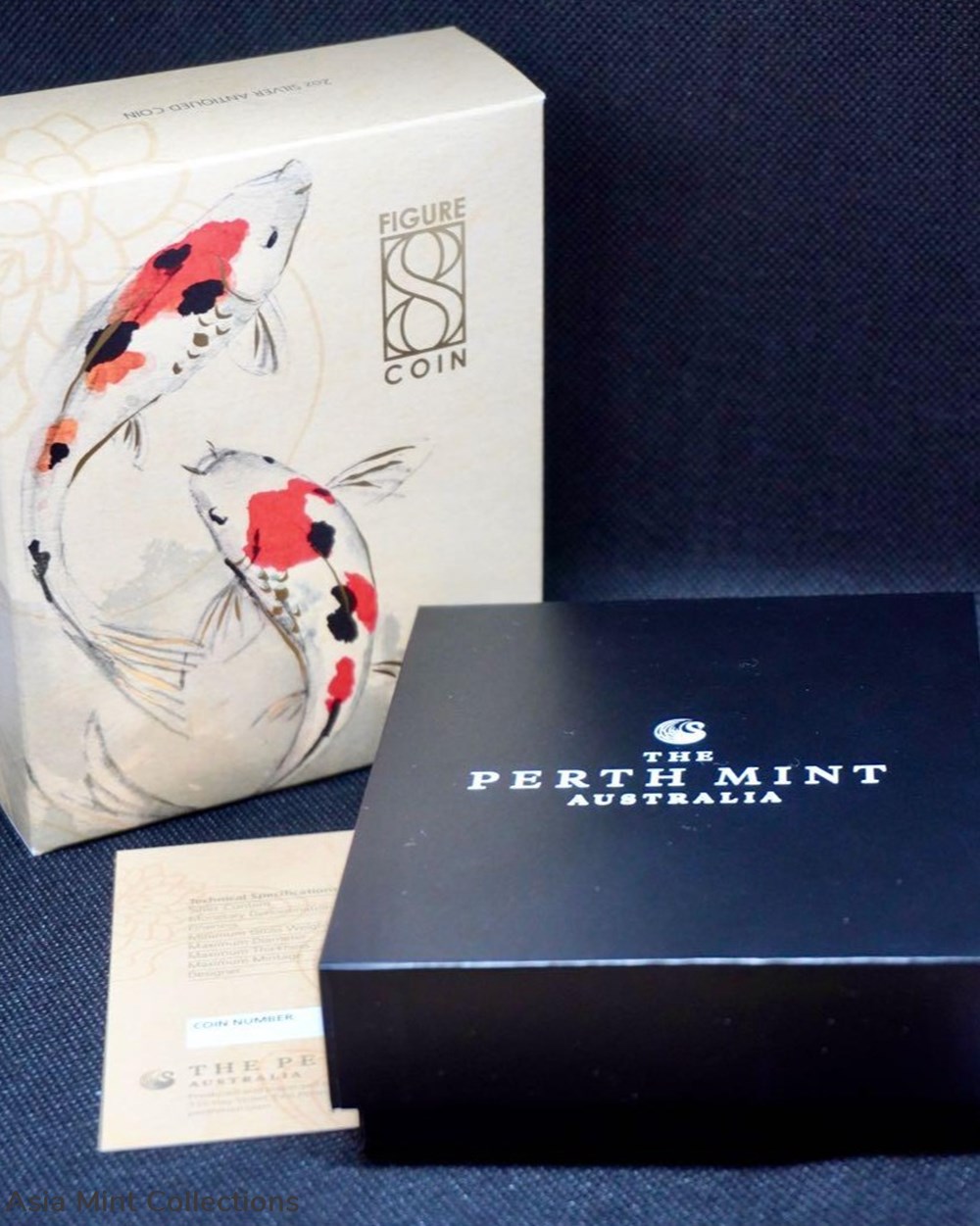 2019 Figure Eight Koi Fish - 2oz Silver Antiqued 5 coins ingots bullion coin 2019 figure eight koi fish 2oz silver antiqued