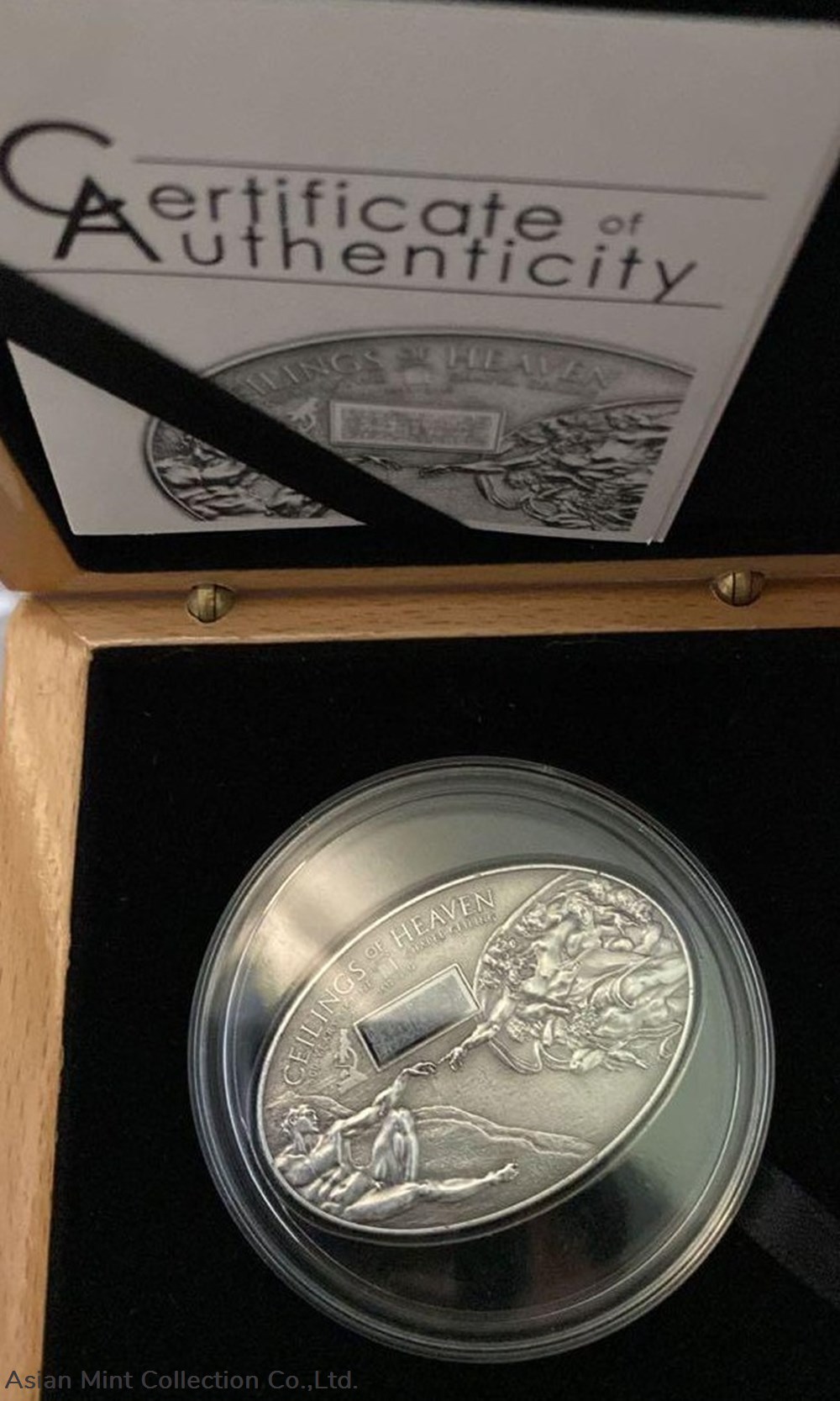 2012 - NANO SISTINE CHAPEL Ceilings of Heaven Silver Coin 5$ 3 coins ingots bullion 2012 nano sistine chapel ceilings of heaven silver coin 5