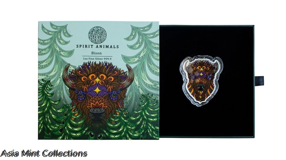 2021 Solomon Islands Phil Lewis Spirit Animals - Bison 1oz Silver Proof-Like Coin 3 coins ingots bullion ingot 2021 solomon islands phil lewis spirit animals bison 1oz silver proof like coin