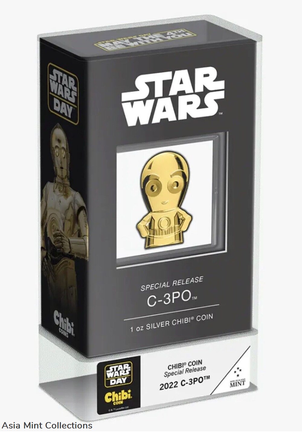 2022 Niue C-3PO C3PO Chibi 1 oz silver proof gilded Star War