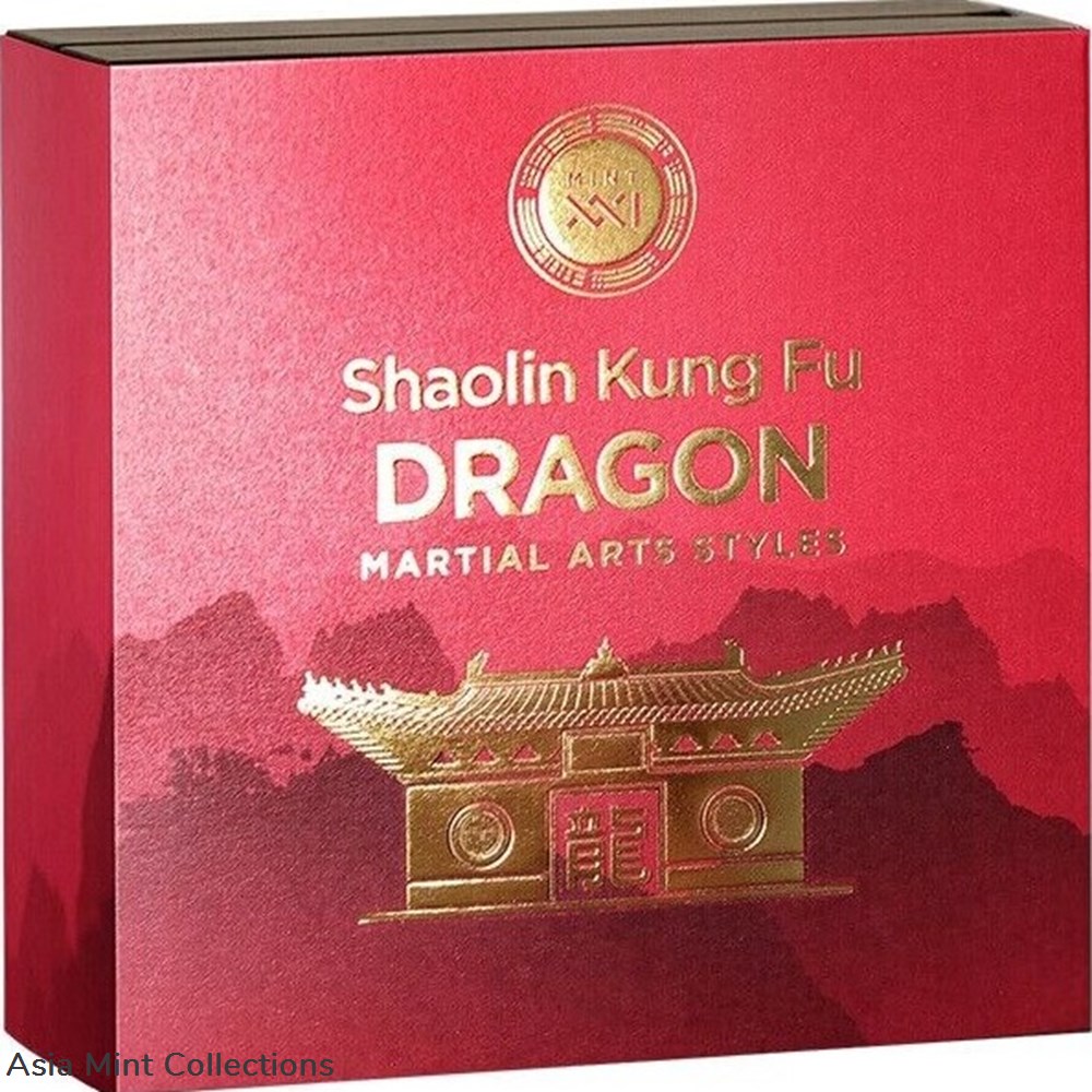 2023 - Shaolin Kung Fu Dragon Martial Arts Styles 2 oz Silver Coin 5$ Niue 8 coins ingots bullion 2023 shaolin kung fu dragon martial arts styles 2 oz silver coin 5 niue