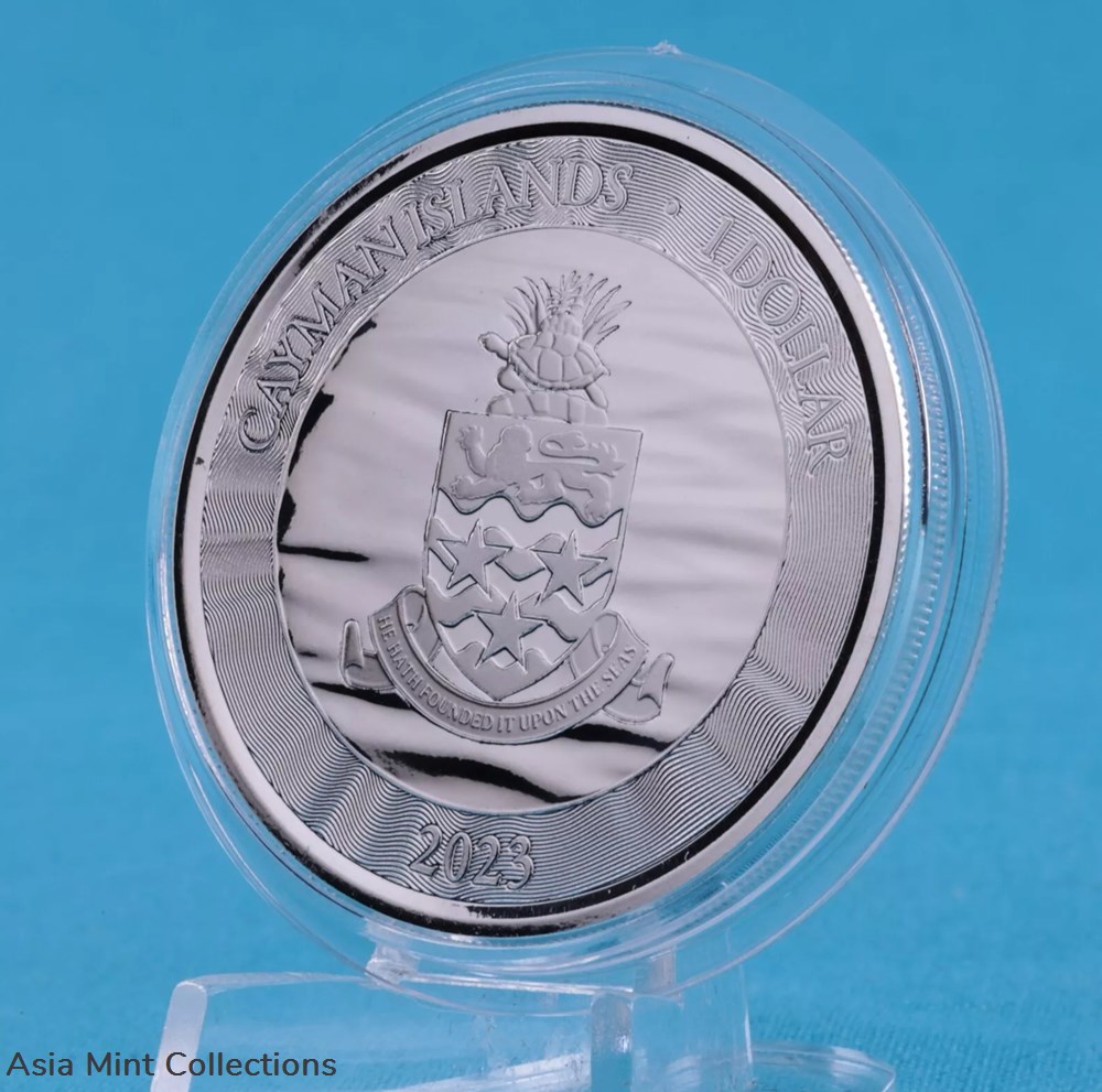 coins ingots bullion coin 2023 cayman islands 1 marlin 1 oz silver 999 proof like