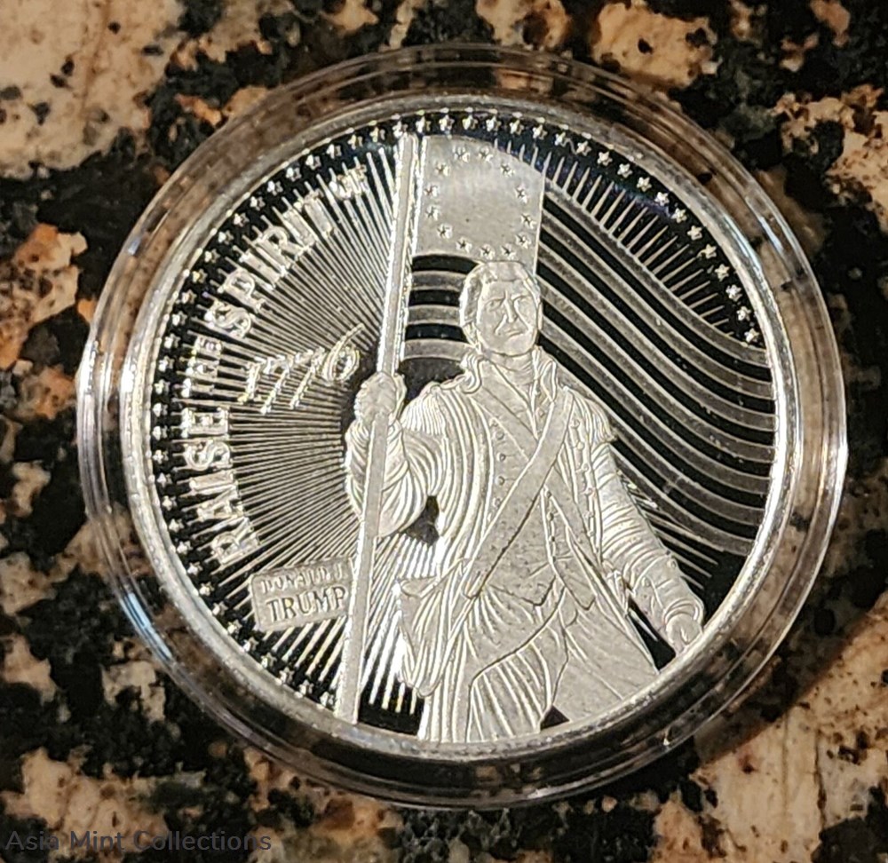 coins ingots bullion coin trump raise the spirt of 1776 1 oz silver round 999 fine limited edition