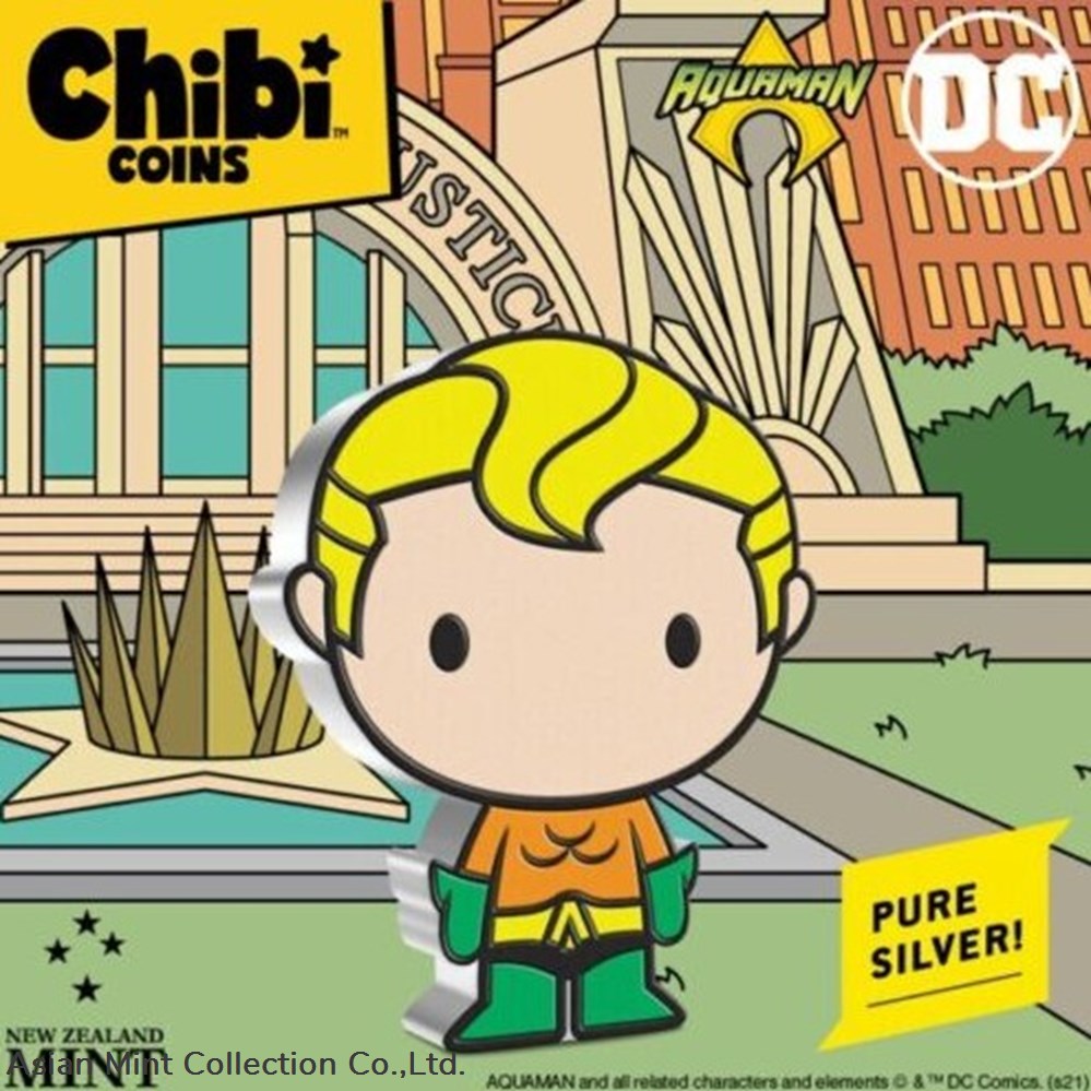 2021 Niue DC Aquaman 1 oz Silver Chibi Coin 4 coins ingots bullion ingot 2021 niue dc aquaman 1 oz silver chibi coin