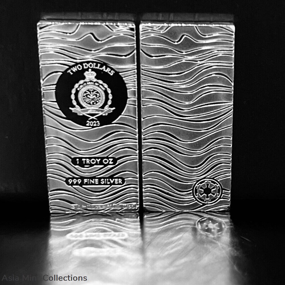 2023 Niue 1 oz .999 Silver $2 Star Wars: Mandalorian Beskar Bar *BM & SAVE! 3 coins ingots bullion coin 2023 niue 1 oz 999 silver 2 star wars mandalorian beskar bar bm save