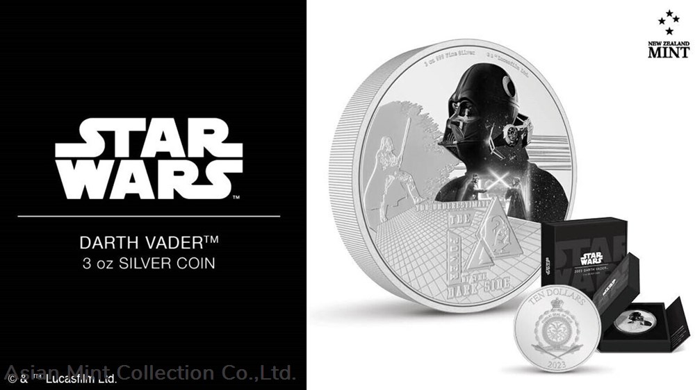 2023 Niue Star Wars Darth Vader 3oz Silver Colorized Proof Coin 5 coins ingots bullion 2023 niue star wars darth vader 3oz silver colorized proof coin