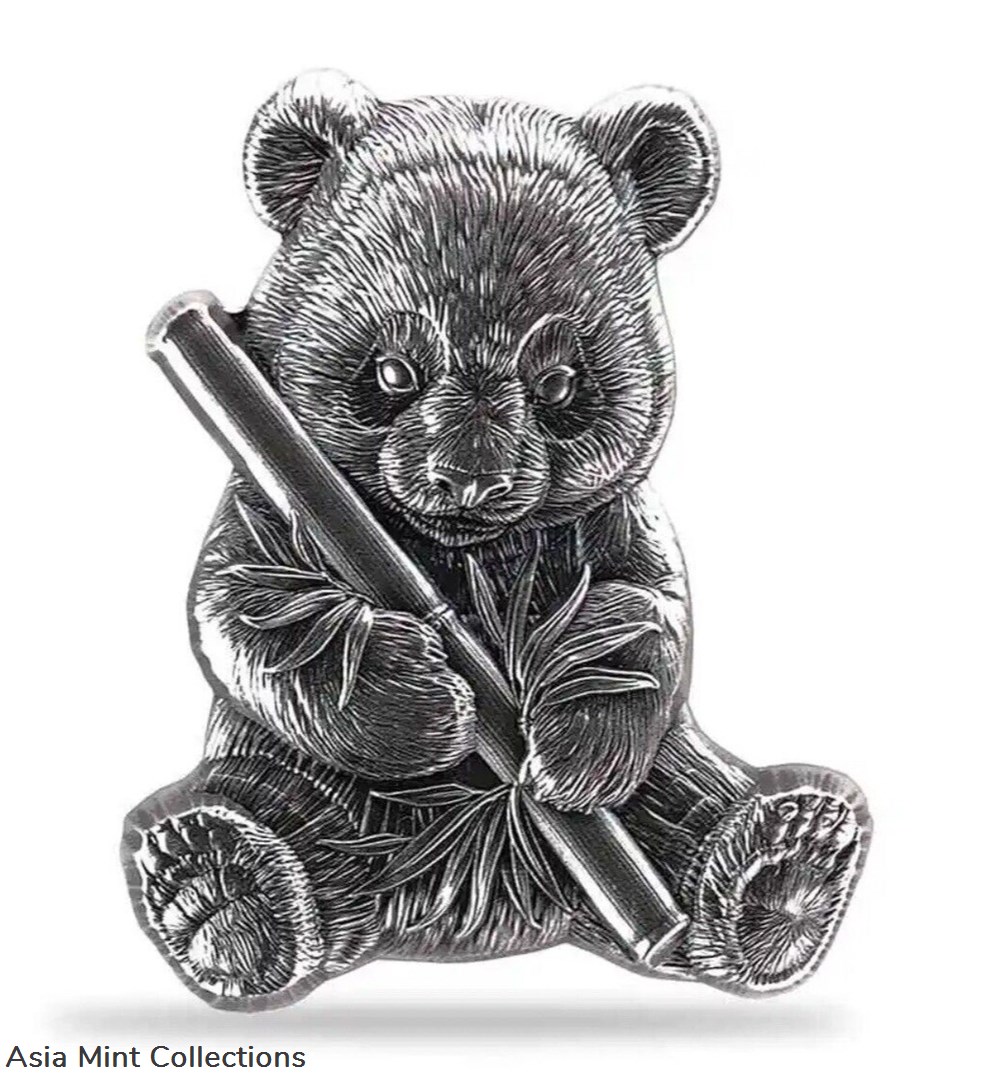 2024 Chad Panda Shaped High Relief 1 oz .999 Silver Coin Box/COA Mintage 1000 coins ingots bullion 2024 chad panda shaped high relief 1 oz 999 silver coin box coa mintage 1000