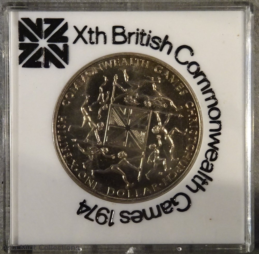 1974 New Zealand One Dollar Xth British Commonwealth Games Commemorative Coin 3 coins ingots bullion 1974 new zealand one dollar xth british commonwealth games commemorative coin