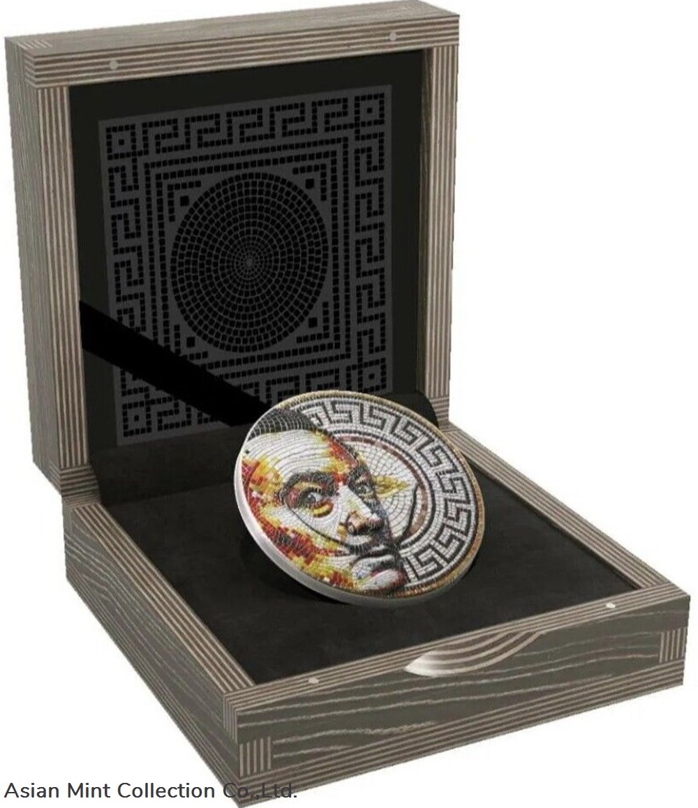 2021 $2 Niue MOSAIC SALVADOR DALI Antique Finish 2 Oz Silver Coin. 4 coins ingots bullion 2021 2 niue mosaic salvador dali antique finish 2 oz silver coin