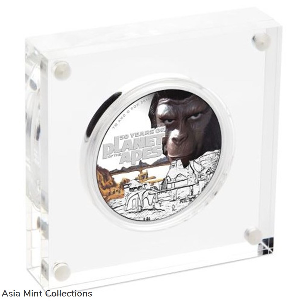 2018 PERTHINT 50 YEAR ANN PLANET OF THE APES 1 OZ .999 SILVER 3 coins ingots bullion coin 2018 perthint 50 year ann planet of the apes 1 oz 999 silver