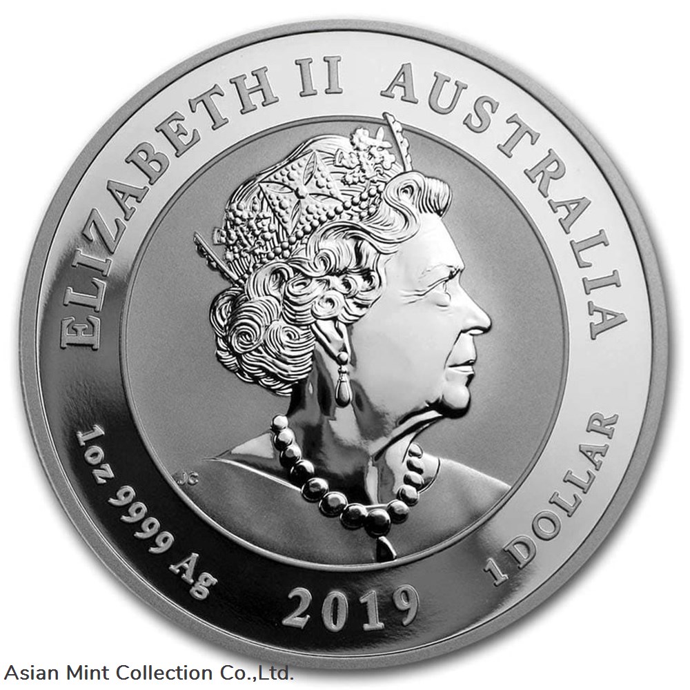 2019 - 1 oz Silver Double Dragon BU coins ingots bullion coin 2019 1 oz silver double dragon bu