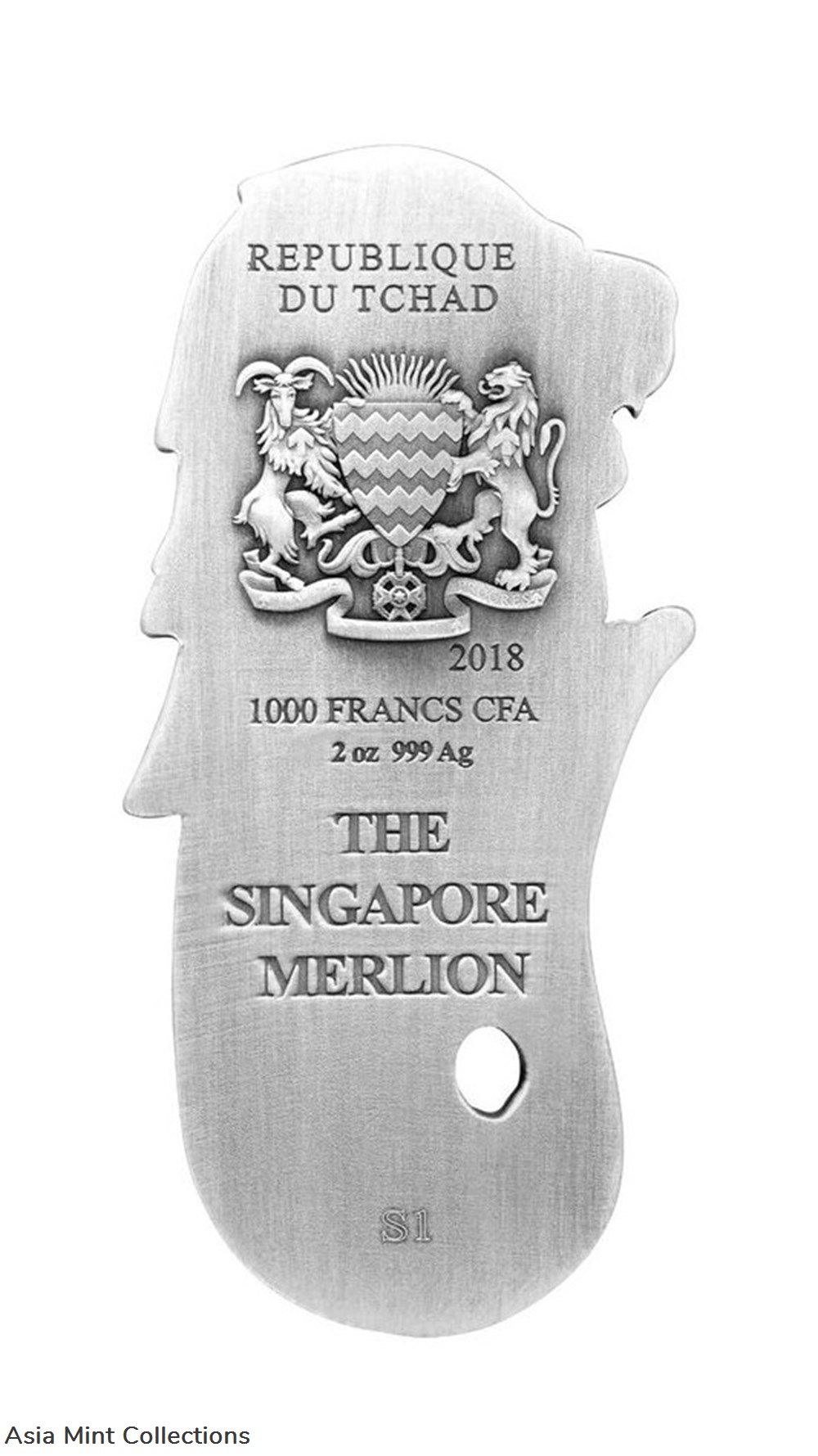 coins ingots bullion 2018 silver 2 oz 999 silver coin 1000 franc republic tchad singapore merlion