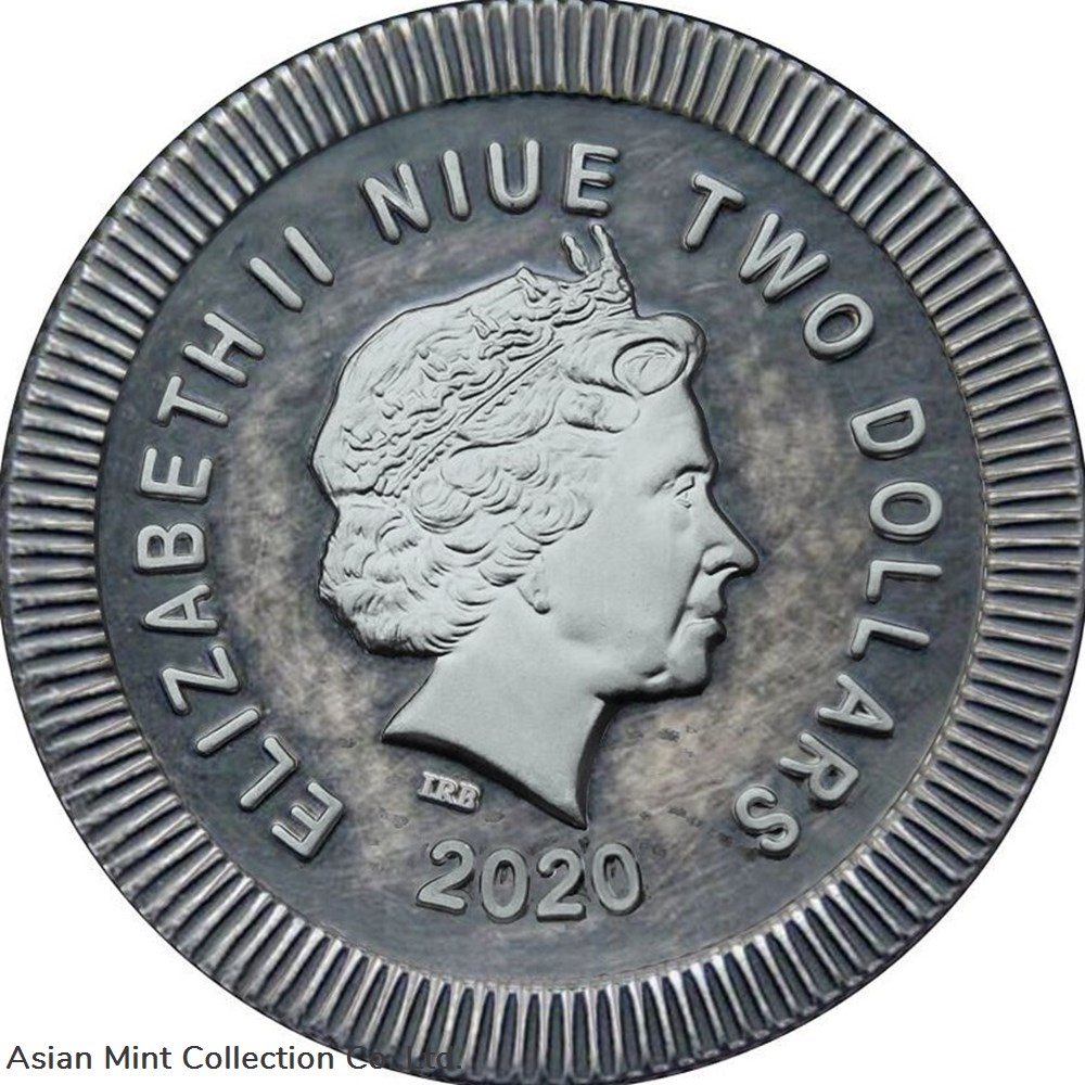 2020 - $2 Niue Athenian Owl Swarovski Eyes - Blue Eyes 2 coins ingots bullion silver coin 2020 2 niue athenian owl swarovski eyes blue eyes
