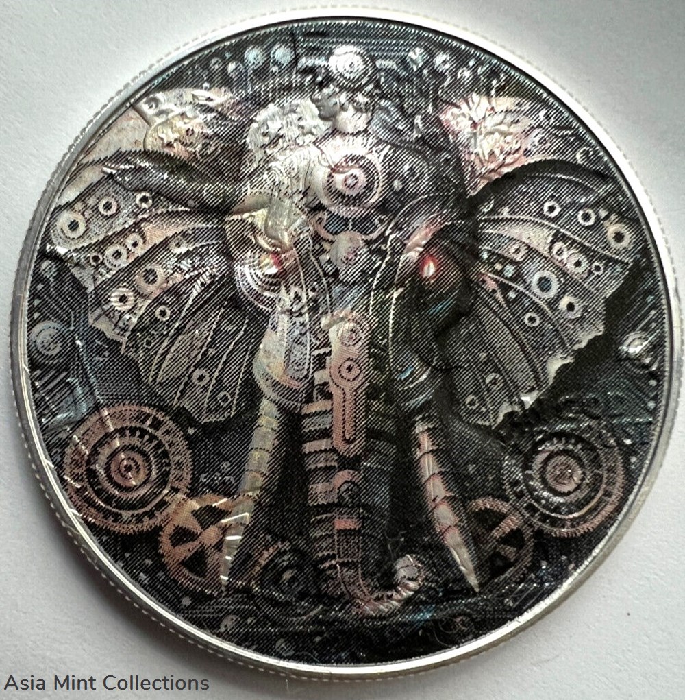 Magnificent Mechanical Elephant Genuine Silver Eagle 1oz .999 Silver Dollar Coin coins ingots bullion magnificent mechanical elephant genuine silver eagle 1oz 999 silver dollar coin