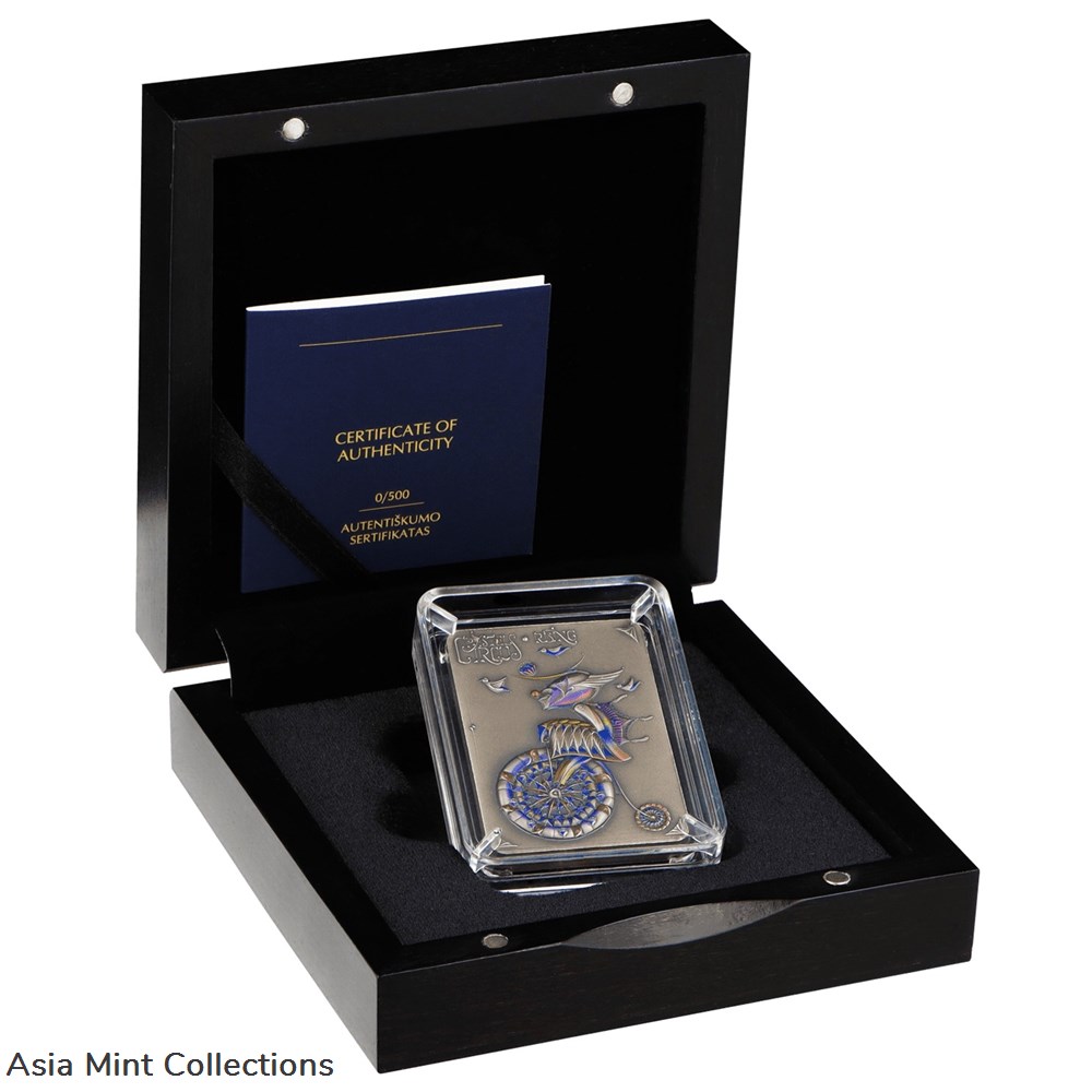 2023 - RISING Pastel Circus 2 Oz Silver Coin 5$ Niue 3 coins ingots bullion 2023 rising pastel circus 2 oz silver coin 5 niue