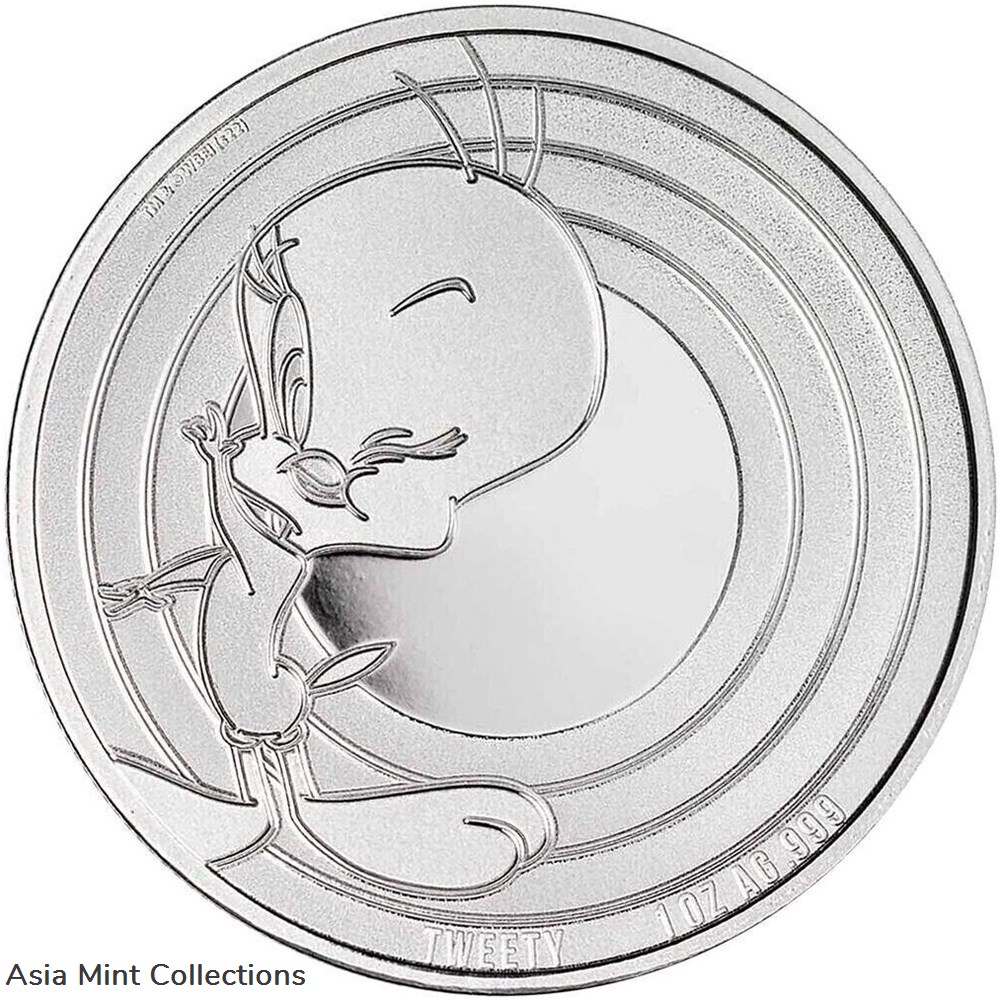 2023 - Silver Coin 1 oz 999 Samoa Looney Tunes™ Tweety™ ST/BU coins ingots bullion 2023 silver coin 1 oz 999 samoa looney tunes tweety st bu