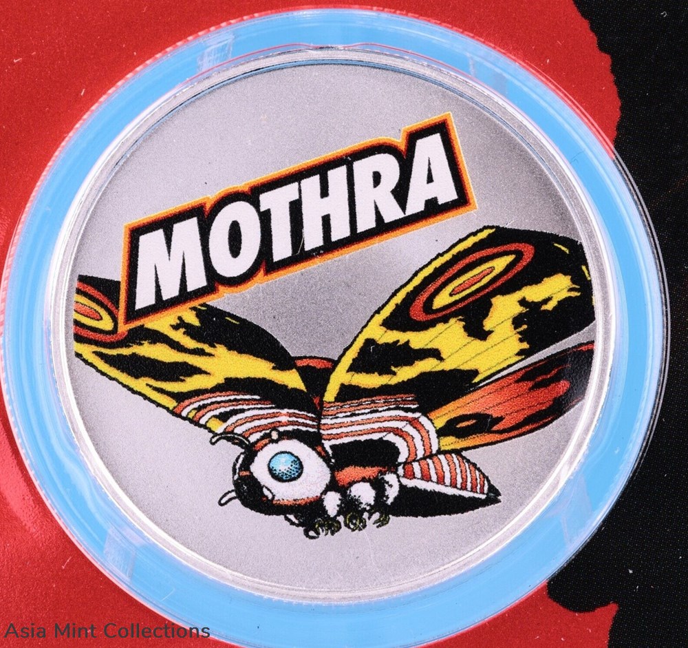 2023 - Mothra Godzilla Silver Coin Color 1 Oz 999 Niue $2 ST/BU 6 coins ingots bullion 2023 mothra godzilla silver coin color 1 oz 999 niue 2 st bu