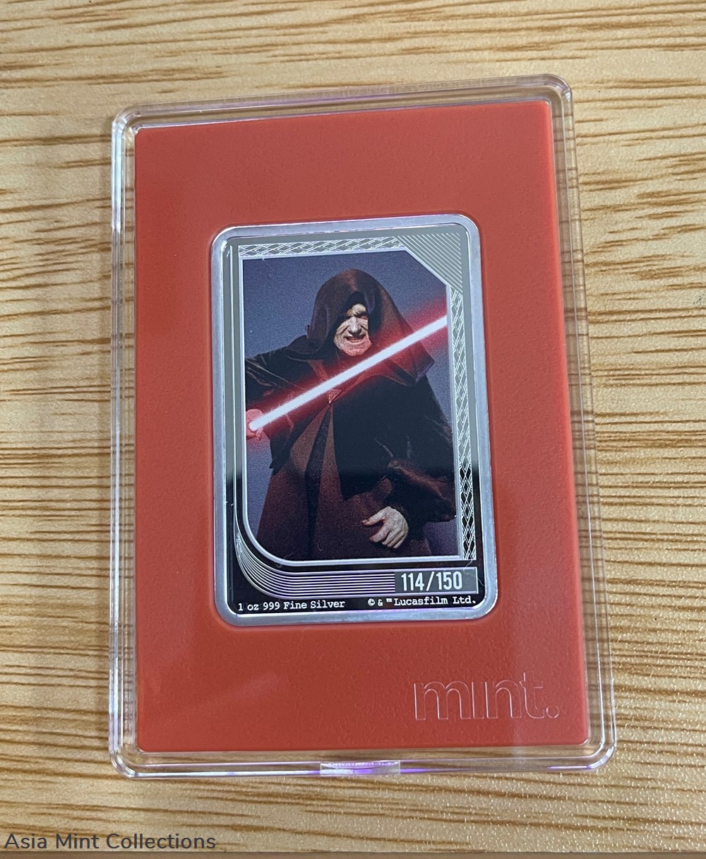 2023 Niue Star Wars Mint Trading Coins -Darth Sidious Uncommon Mintage (114/150) medals 2023 niue star wars mint trading coins darth sidious uncommon mintage 114 150