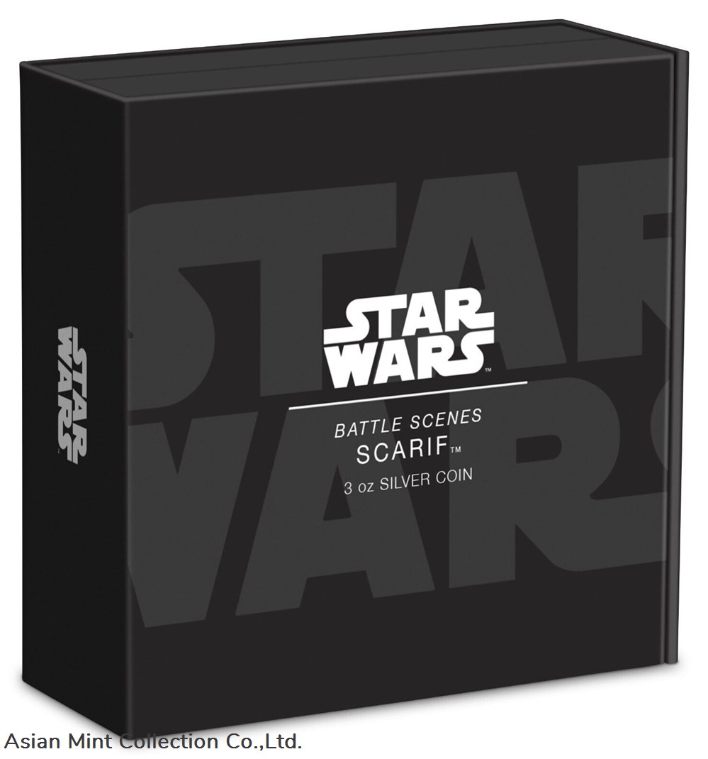 2022- Star Wars Battle Scenes - Scarif- 3 OZ Silver Proof Coin 5 coins ingots bullion 2022 star wars battle scenes scarif 3 oz silver proof coin