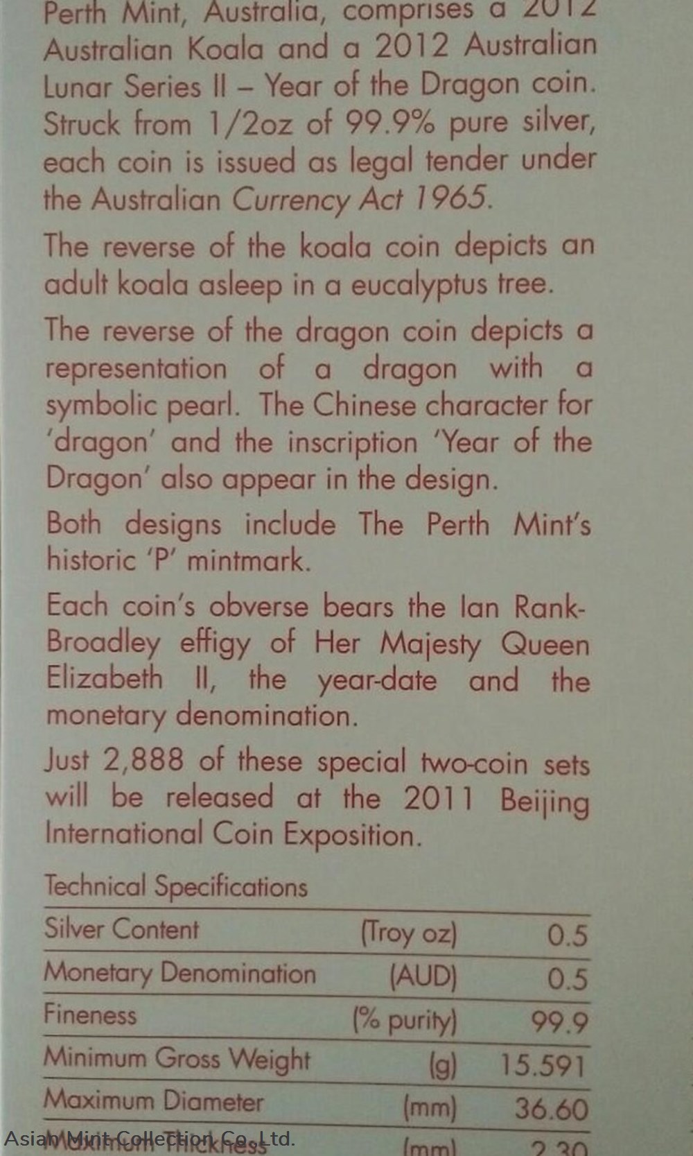 coins ingots bullion ingot 2011 silver coin 2 pcs koala dragon