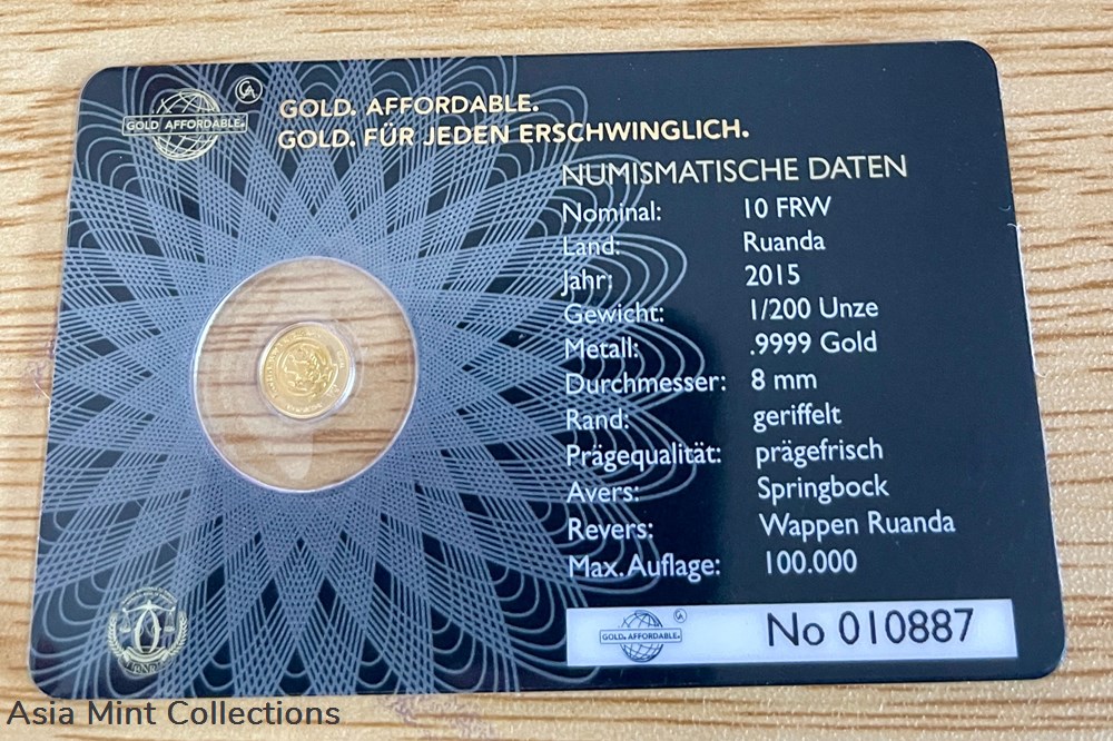 2015 Icons of the World - Rwanda 10 FRW 1/200oz Gold Buffalo coins ingots bullion coin 2015 icons of the world rwanda 10 frw 1 200oz gold buffalo