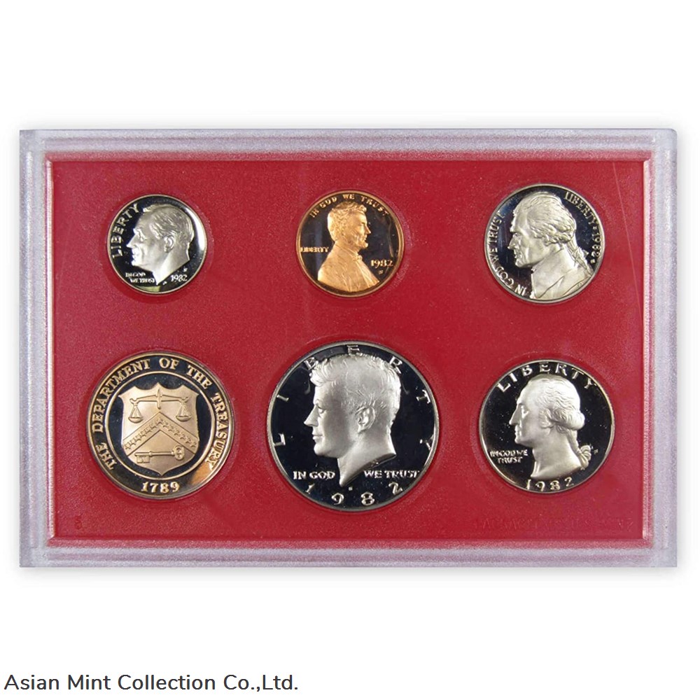 1982 - United States Proof Set 2 coins world 1982 united states proof set