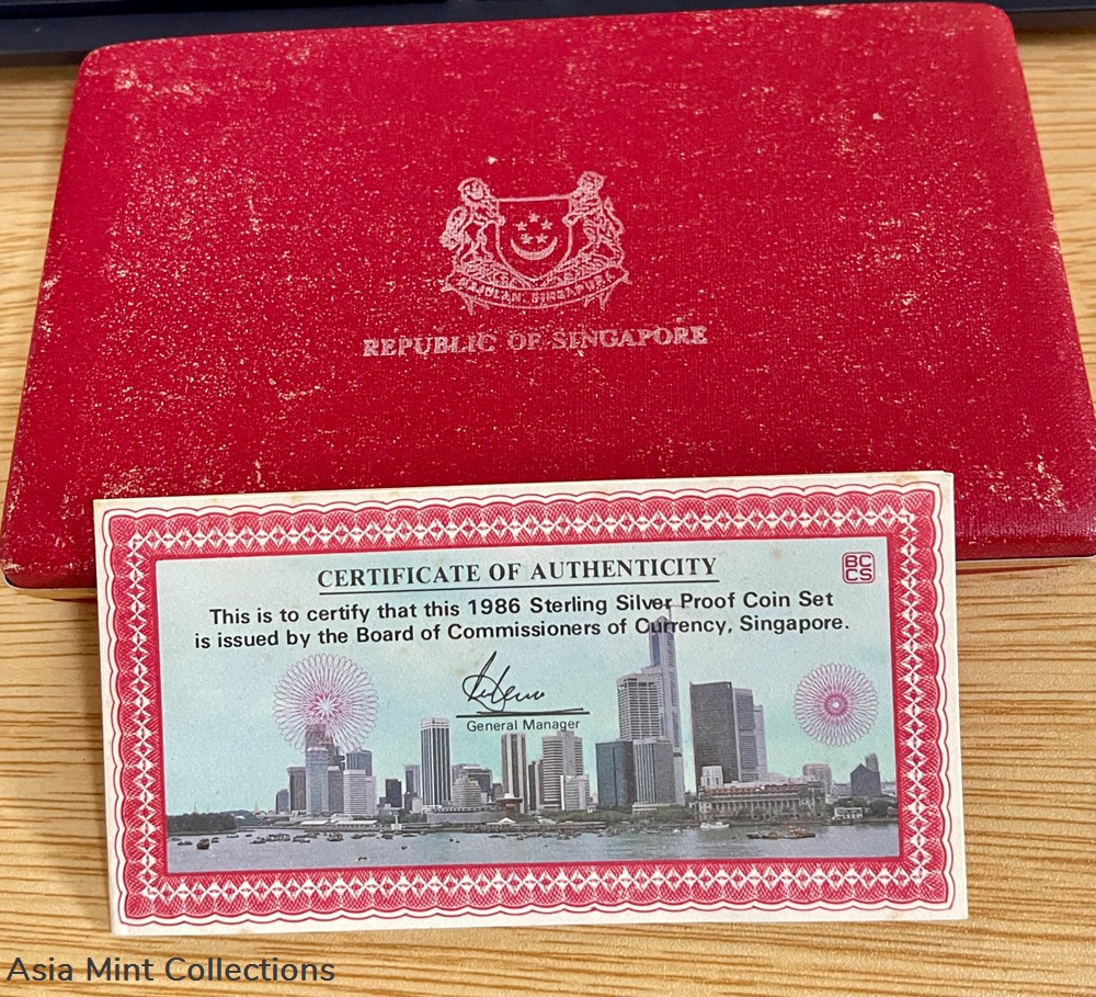 1986 Singapore proof coin set coins world 1986 singapore proof coin set