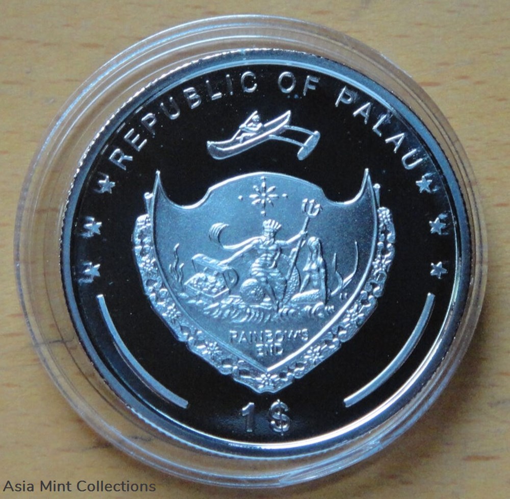 2008 - Palau One Dollar Coin, ENDANGERED WILDLIFE, UNC coins ingots bullion silver 2008 palau one dollar coin endangered wildlife unc