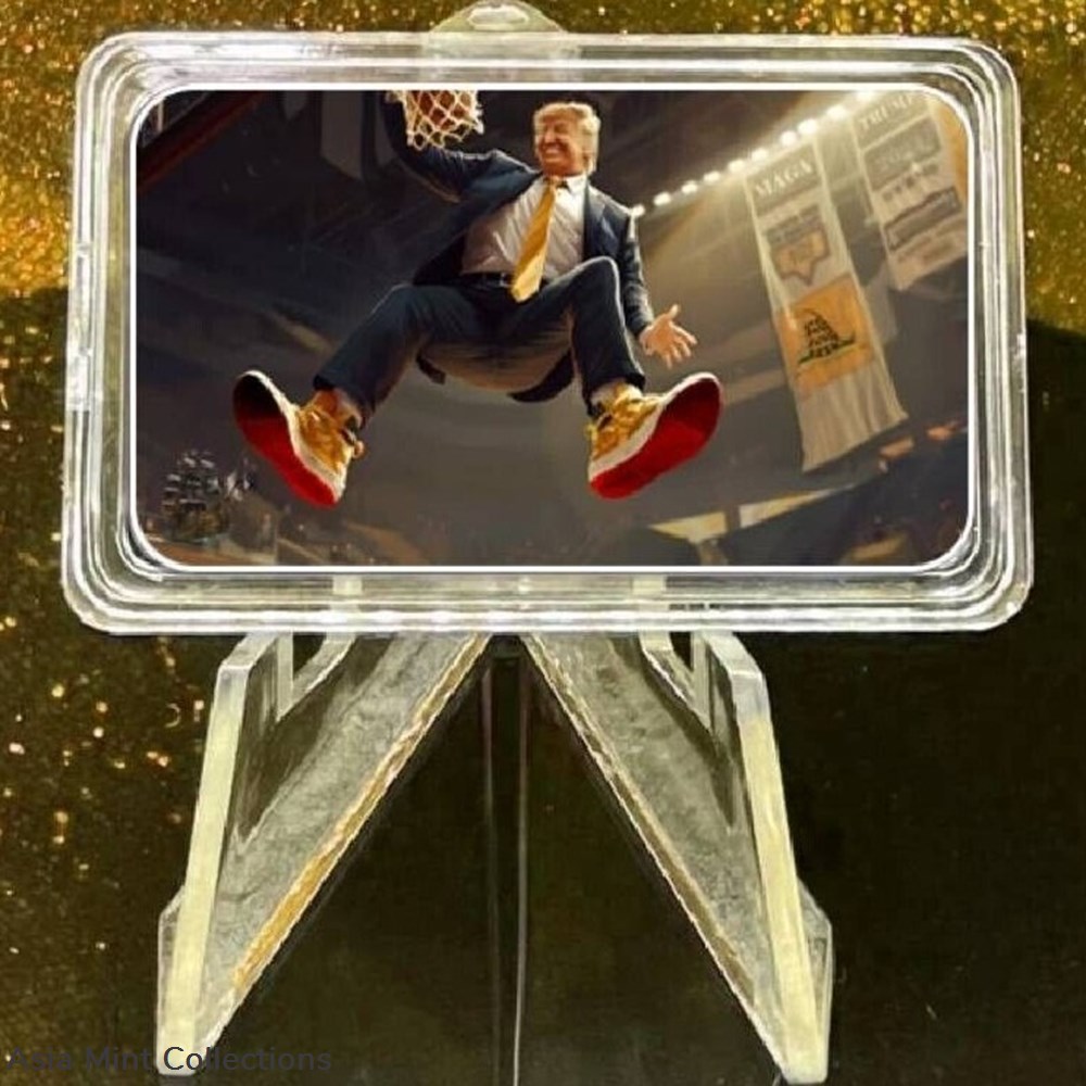 2024 Trumps MAGA Gold Sneakers Edition 1 Oz .999 Silver Bar coins ingots bullion coin 2024 trumps maga gold sneakers edition 1 oz 999 silver bar