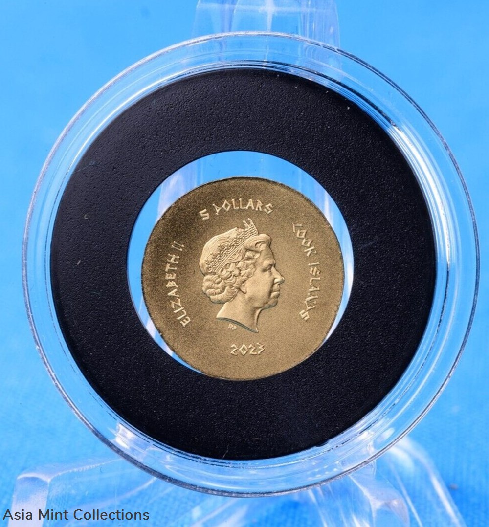 2023 - Cook Islands Honey Bee 0.5 Grams Gold CIT $5 *Silk Finish* 6 coins ingots bullion coin 2023 cook islands honey bee 0 5 grams gold cit 5 silk finish