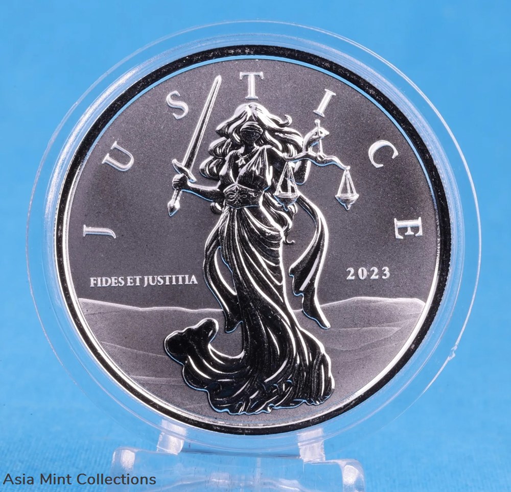coins world united states 2023 lady justice 1 oz 999 silver coin 1 oz silver gibraltar pl