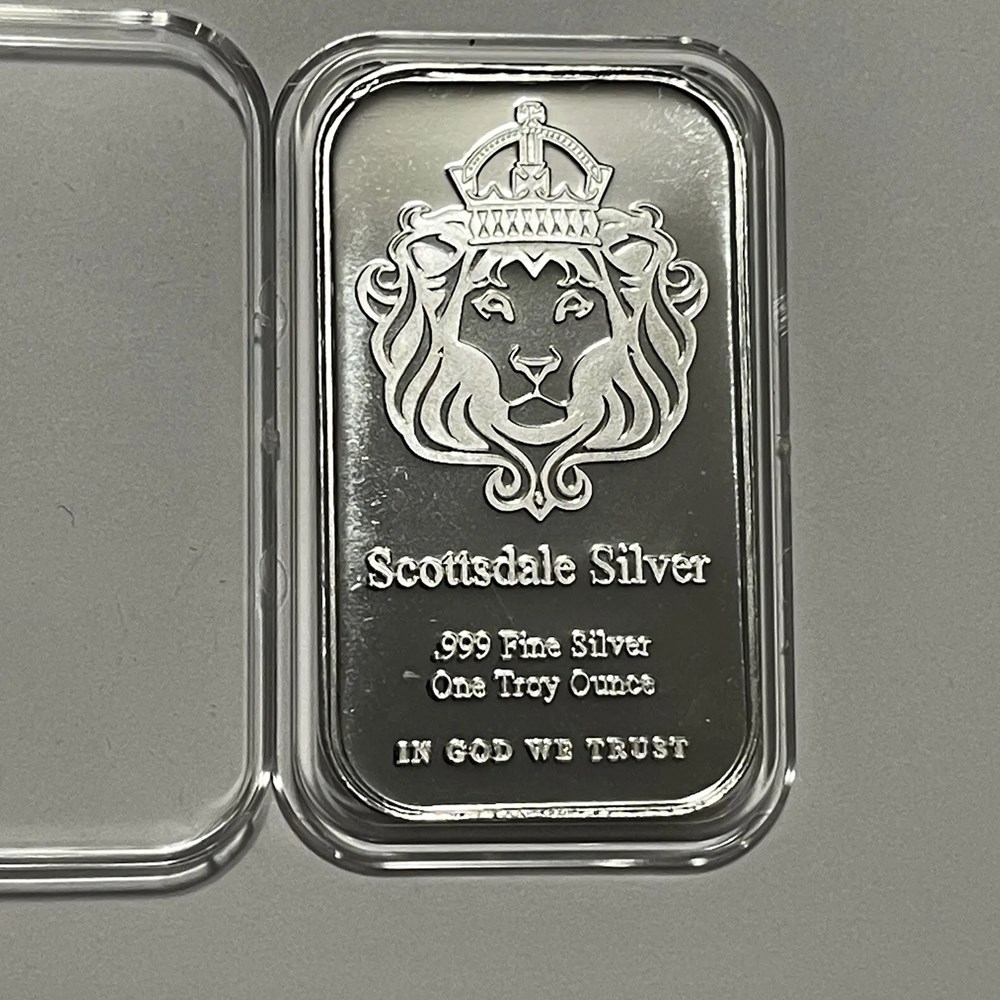 coins ingots bullion coin scottsdale silver 999 fine silver one ounce in god we trust