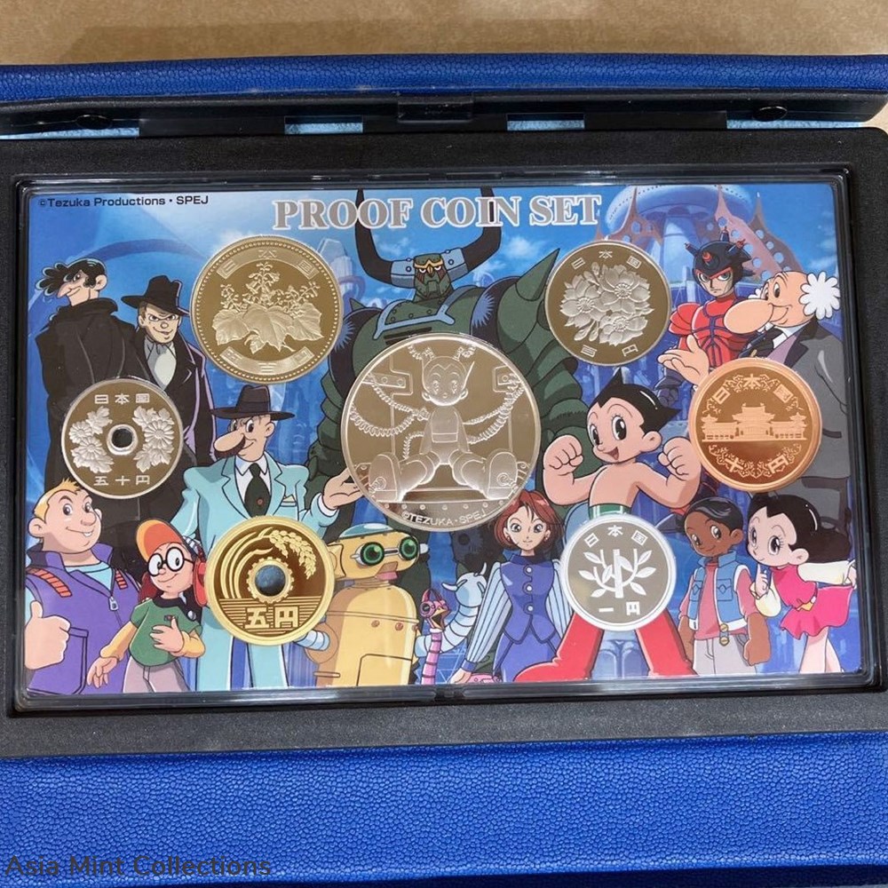 2003 Japan The Birth of Astro Boy 6-Coin Proof Set Astro Boy Limited Edition Silver Colorized Proof 3 coins world 2003 japan the birth of astro boy 6 coin proof set astro boy limited edition silver colorized proof