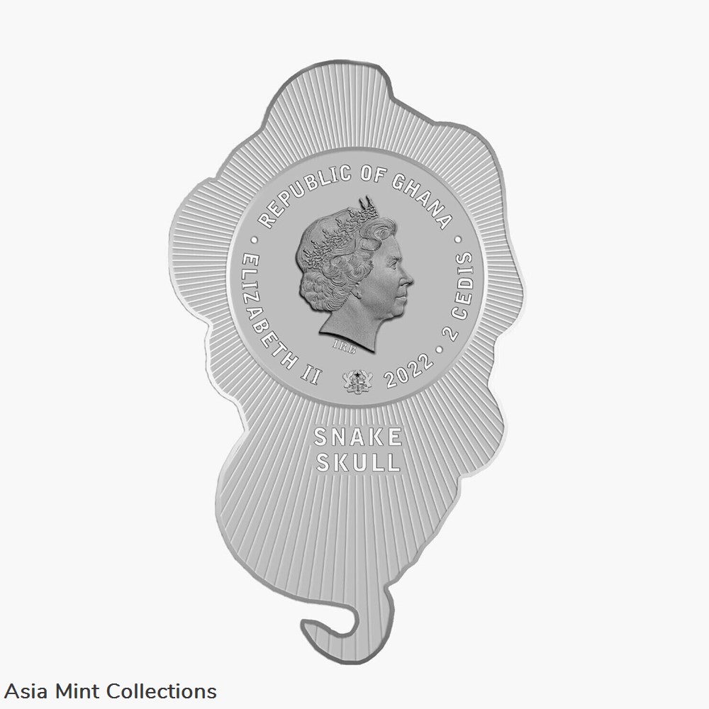 2022 Ghana Snake Skull Silver Plated 1 oz CN Coin - 2,000 Mintage 4 coins 2022 ghana snake skull silver plated 1 oz cn coin 2 000 mintage