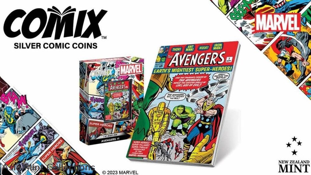 coins ingots bullion 2023 niue marvel comix avengers 1 1oz silver colorized proof coin