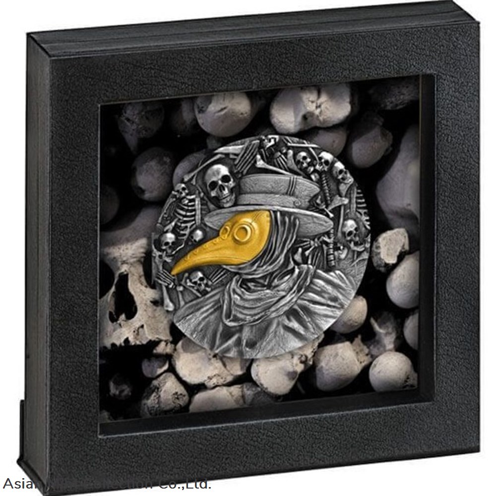 2019 - Mask of Plague Doctor 2 oz Antique finish Silver Coin 5$ Niue 4 coins ingots bullion 2019 mask of plague doctor 2 oz antique finish silver coin 5 niue