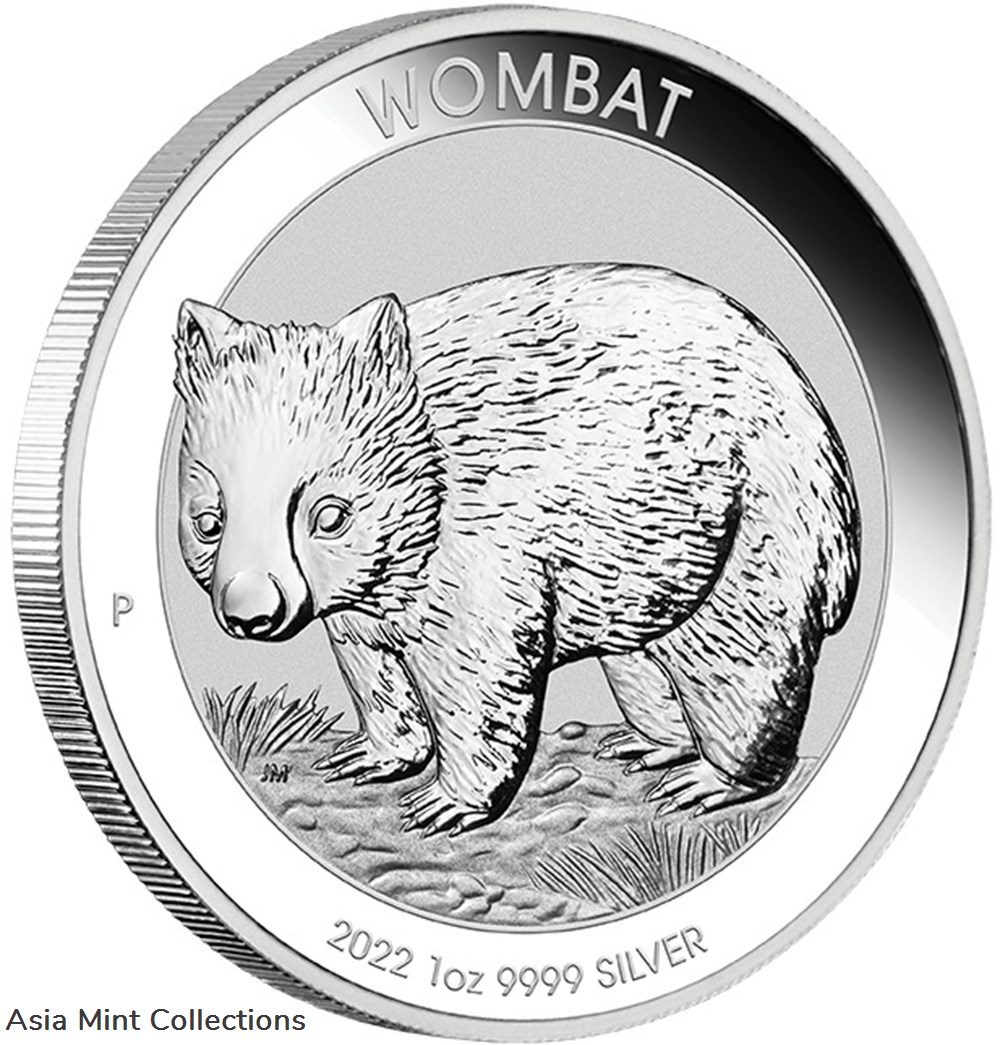 2022 - Australia Wombat 1 oz 9999 Silver $1 Silver Coin ST coins ingots bullion 2022 australia wombat 1 oz 9999 silver 1 silver coin st