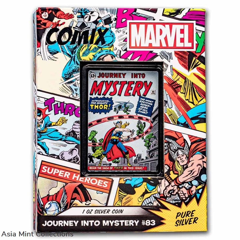 2023 COMIX™ - COMIX™ - Marvel Journey into Mystery #83 1oz Silver Coin 5 coins ingots bullion 2023 comix comix marvel journey into mystery 83 1oz silver coin