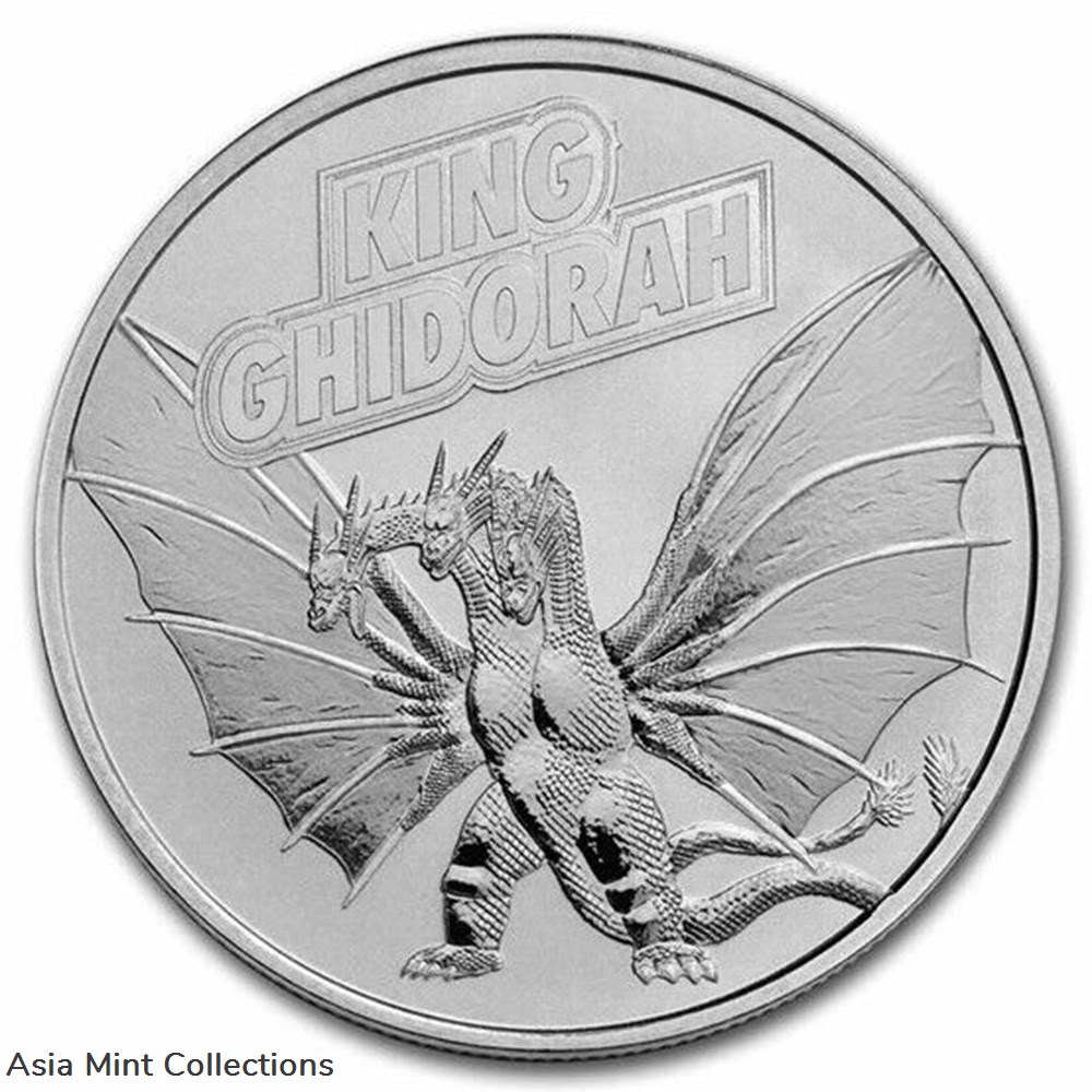 2023 - King Ghidorah Godzilla 1 Oz 999 Niue $2 Silver Coin ST/BU coins ingots bullion 2023 king ghidorah godzilla 1 oz 999 niue 2 silver coin st bu