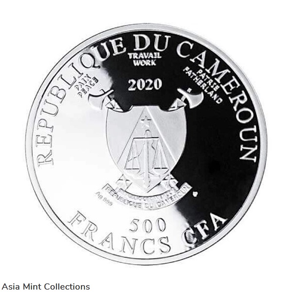 2020 - You and Me Proof Silver Coin 500 Francs Cameroon 3 coins ingots bullion 2020 you and me proof silver coin 500 francs cameroon