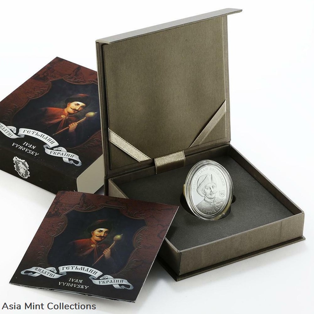 2013 - Ivan Vyhovsky Hetmans of Ukraine 1/2 oz Proof Silver Coin Niue 3 coins ingots bullion 2013 ivan vyhovsky hetmans of ukraine 1 2 oz proof silver coin niue