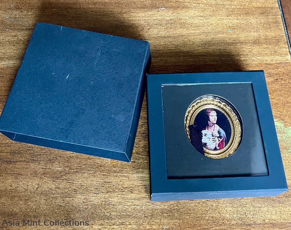 2021 Lady with Ermine Leonardo da Vinci Puzzle Treasures silver-plated coin 5 coins ingots bullion copper 2021 lady with ermine leonardo da vinci puzzle treasures silver plated coin