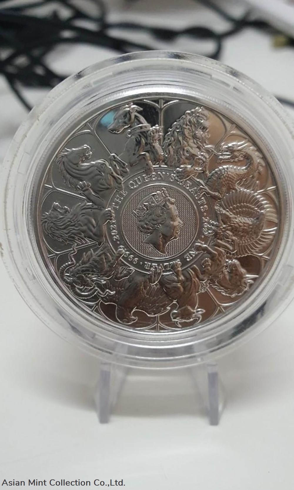 2021 - 2 oz Queen's Beast Pure Silver Completer Coin - Royal Mint - Great Britain coins ingots bullion 2021 2 oz queen s beast pure silver completer coin royal mint great britain